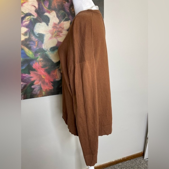 Lululemon Organic Cotton Cashmere Blend Sweater in Cooper Brown Soft Sz 10 - Picture 6 of 11